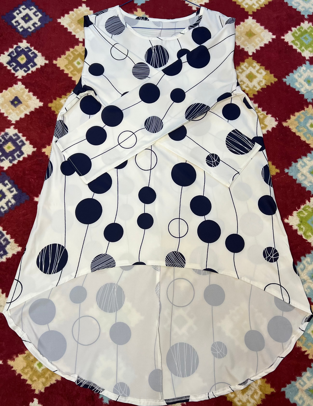 Stitched Cord Set with White Shirt And Blue Trouser